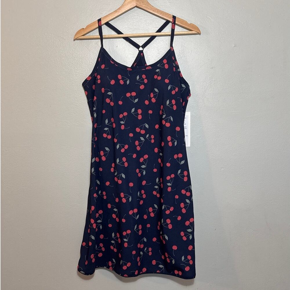 NWT Women's Size L Outdoor Voices Exercise Dress in Very Cherry Navy Racerback